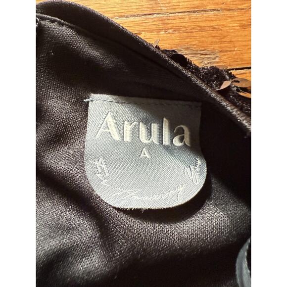Arula Dress Womens 1X Black Sequin Short Sleeve Party Shift Mini Sparkle New - Picture 5 of 6